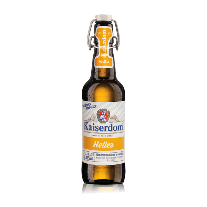 Kaiserdom Helles lager 500ml swingtop bottle on a white background