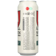 Spaten Munchner Hell Can with branding and text on a white background