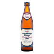 Weltenburger Kloster Winter-Traum beer bottle with label on a white background