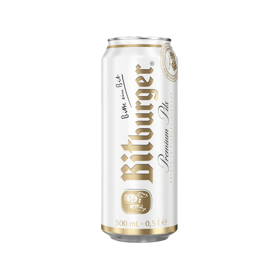 Bitburger Premium Pils 500mL Can - BITPILS - German Liquor Specialties