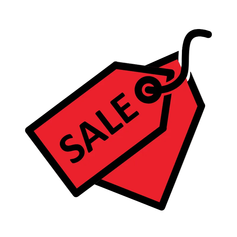 a drawing of sale tags